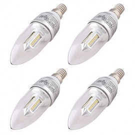 pièces E14 3W 250lm 3000K 32 x SMD3014 lampe à bougie LED blanc chaud (AC 85265V)