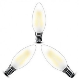 pièces E14 4 W 4 X COB 400 LM 2800-3200 K K blanc chaud A ampoules bougie à intensité variable V