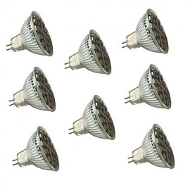 Spot LED GU5.3(MR16) MR16 27 SMD 5050 450 lm Blanc Chaud Blanc Froid Intensité Variable Décoratif V 8 pcs