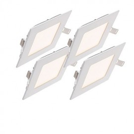 Panneau lumineux LED carré NON variable 6W, 2800-6500K, SMD 2835, puce Epistar AC85-265V, 4 pièces/lot