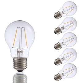 Ampoules à Filament LED 2W E26 A17 2 COB 200 lm Blanc Chaud Intensité Variable 120V 6 pcs