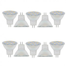 2W GU4(MR11) Lumière de Décoration MR11 9 SMD 5730 280LM lm Blanc Chaud / Blanc Froid Décoratif 9-30 V 10 pcs