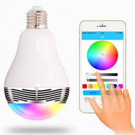 Bluetooth sans fil stéréo téléphone portable télécommande APP ampoule colorée ampoule lampe musique intelligente