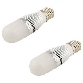 pièces E27 5W 480Lm 3000K lumière blanche chaude LED lampe de maïs-argent + blanc (AC 110 ~ 130 V)/(AC220-240)