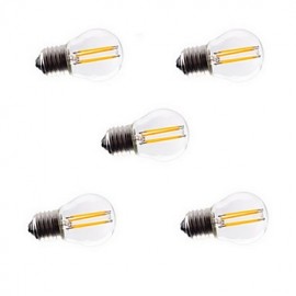 pièces G45 4W E27 400LM 360 degrés couleur blanc chaud/froid Edison lampe à filament LED (85-265V)