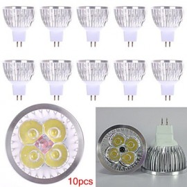 10 spots LED 4 W MR16 450 lm (12 V).