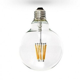 ON E26/E27 6 W 6 COB 600 LM Blanc Chaud G125 Ampoules à Filament LED à Intensité Variable / V