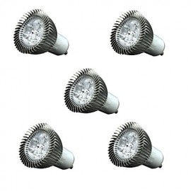 Spot LED 3W GU10/E27/E14 3 200-250 lm Blanc Chaud Dimmable Décoratif AC110 AC220 V 5 pcs