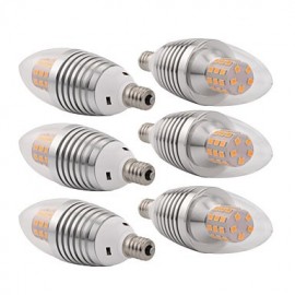 Bougies LED 7W E14 680 lm Blanc Chaud Décoratif / Etanche V 6 pcs