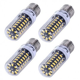 Ampoule épis de maïs LED à intensité variable, 5W E27 5733, contrôle IC intelligent, trois segments, lumière LED à intensité variable, blanc chaud/lumière blanche 220V, 4 pièces