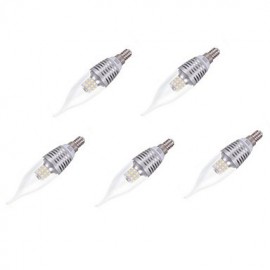 pièces C35L 7W E14 35XSDM2835 couleur blanc froid coque argentée Led bougie filetage ampoule Led lustre lampes AC220-240V