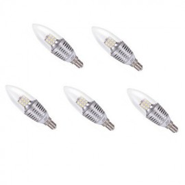 pièces 7W E14 35XSDM2835 couleur blanc froid coque argentée Led bougie filetage ampoule Led lustre lampes AC220-240V