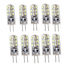 10 pièces G4 1.5W SMD 24*3014 blanc chaud/blanc froid LED lumières décoratives DC12