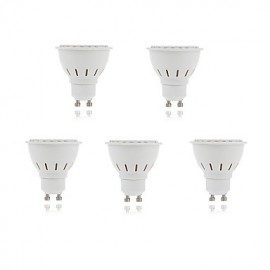 pièces 5W 2835X80SMD GU10/MR16 couleur blanc froid chaud coque en plastique LED spots (AC220-240V)