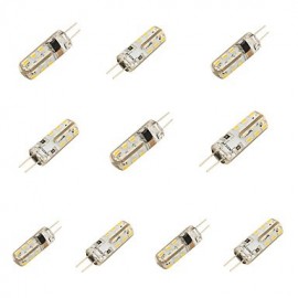 10 pièces G4 2W 24 * SMD3014 150LM ampoules de maïs LED blanc froid (220V)