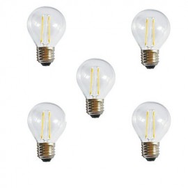 pièces G45 2W E27 250LM 360 degrés couleur blanc chaud/froid Edison lampe à filament LED (85-265V)