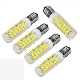 Ampoule LED épis de maïs E14 5W, blanc chaud/blanc froid, 480lm 75-2835 SMD (AC 220V), 5 pièces/lot