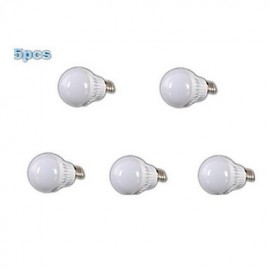 Ampoules Globe LED 5W E26/E27 A60(A19) 18 SMD 2835 400-500 lm Blanc Froid V 5 pcs