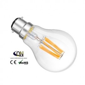 B22 6 W 6 COB 600 LM 2800-3200 K K Blanc chaud A Ampoules globe à intensité variable AC 220-240/V