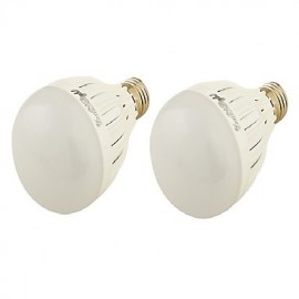 E27 9W 850lm 3000K/6000K 18xSMD5730 blanc chaud/lumière blanche ampoule LED (85-265V)/2 pièces