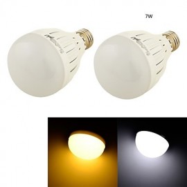 pièces E27 7W 14 * SMD5730 600LM blanc/lumière blanche chaude ampoules globe LED (AC85 ~ 265V/AC110-120V/AC220-240V)