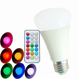 pièces E26/E27 9W 3 pièces haute puissance LED 550LM RGB A60 variable/télécommandé/ampoules Globe décoratives AC 100-240V