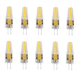 Lampes Maïs LED 2W G4 T 10 SMD 2835 180-200 lm Blanc Chaud Blanc Froid AC/DC 12 V 10 pcs