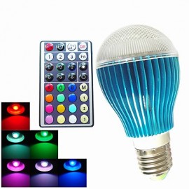 Ampoule Globe LED GU10/ E26/E27 /B22 9W 450LM RGB A60 variable/32 touches télécommandées/décoratives, 1 pièce