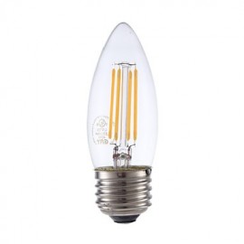 3,5W E26 Ampoules à Filament LED B10 4 COB 350 lm Blanc Chaud Intensité Variable 120V 1 pcs