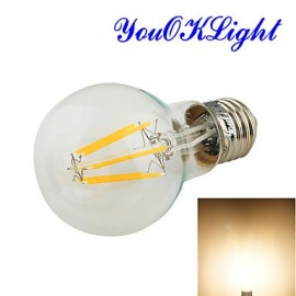 E27 6xCOB 6W 580LM 3000K ampoules globe blanc chaud Edison LED lumière à filament (110-120/220-240/85-265V)