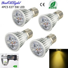 pièces E27 5W 450lm 3000K lumière blanche chaude 5-projecteur LED haute puissance-AC110-120V /220-240V