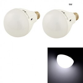 Ampoules Globe LED E27 9W 20 * SMD5730 650LM, lumière blanche, économie d'énergie, haute qualité (AC 220V), 2 pièces