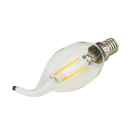 Bougies LED E14 C35 2 COB 180 lm Blanc Chaud Décoratif V