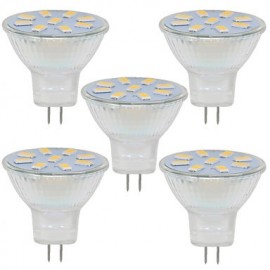 2W GU4(MR11) Lumière de Décoration MR11 9 SMD 5730 280LM lm Blanc Chaud / Blanc Froid 9-30 V 5 pcs