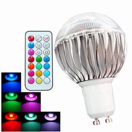 pcs GU10 8W LED Haute Puissance Dimmable / Télécommandé / Décoratif RGB LED Ampoules Globe V