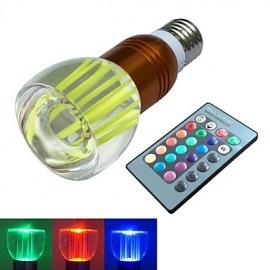 Ampoules globe , E26/E27 3 W 1 LED haute puissance LM RGB V