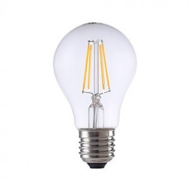 Ampoules à Filament LED 4W E27 A60 4 COB 400 lm Blanc Chaud Décoratif 220-240V 1 pcs