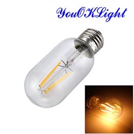 E27 4W T45 COB LED Vintage Antique rétro Edison verre clair ampoule blanc chaud AC220V