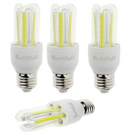 pièces E27 7W 600lm 6000K 6-COB LED lampe de maïs à lumière blanche (AC85-265V)