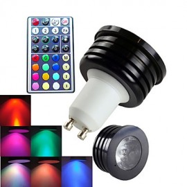 pcs GU10 4W LED Haute Puissance 300LM RGB Dimmable / Télécommandé / Projecteur LED Décoratif V