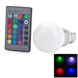 E27 5W RGB télécommande RGB lumière changement de couleur LED ampoule lampe (85-265v)