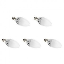 Bougies LED 5W E14 15 SMD 2835 450 lm Blanc Chaud V 5 pcs