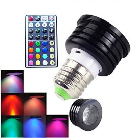 pièces E26/E27 4W haute puissance LED variable/32 touches télécommandées/décoratif RGB LED projecteur V