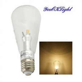 pièces nouvelle approbation E27 6W 500LM 3000K ampoules globe LED Edison blanc chaud (85-265v)