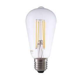 4W E27 Ampoules à Filament LED ST64LF 4 COB 450 lm Blanc Chaud Intensité Variable / Décorative V 1 pcs