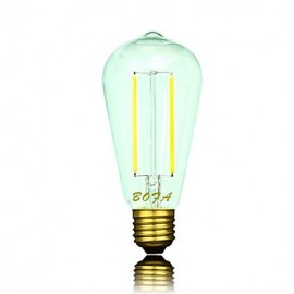 E26 E27 110V 220V 2200K-2700K 100-200Lm ST64 2W 2LED Ampoule Edison Rétro Ampoule LED