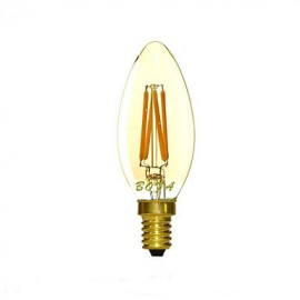 E14 2200 K-3000 K 200-300Lm 220 V 3 W 4 LED variable rétro Imitation Filament de tungstène LED bougie