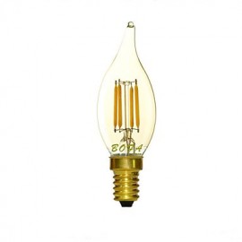 E14 2200 K-3000 K 100-200Lm 220 V 2 W 4 LED variable rétro Imitation Filament de tungstène LED bougie