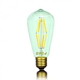 E26 E27 110V 220V 2200K-2700K 400-500Lm ST64 6W 8LED Ampoule Edison Rétro Ampoule LED