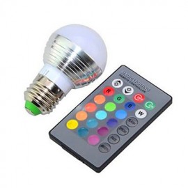 Lampe ampoule 3W RGB E27/ampoule LED colorée télécommandée (AC 85-265V)